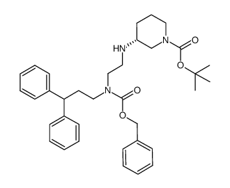 (R)-tert-butyl 3-(2-(benzyloxycarbonyl)ethylamino)piperidine-1-carboxylate结构式