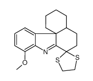 9-methoxy-2,3,4,4a,5,6-hexahydro-1H-spiro[benzo[d]carbazole-7,2'-[1,3]dithiolane]结构式