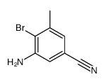 3-Amino-4-bromo-5-methylbenzonitrile结构式