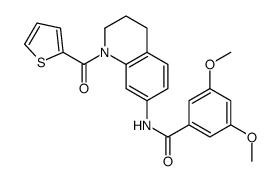 3,5-dimethoxy-N-[1-(thiophene-2-carbonyl)-3,4-dihydro-2H-quinolin-7-yl]benzamide结构式