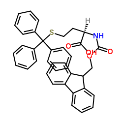 N-(((9H-芴-9-基)甲氧基)羰基)-S-三苯甲基-D-高半胱氨酸结构式