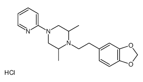 1-[2-(1,3-benzodioxol-5-yl)ethyl]-2,6-dimethyl-4-pyridin-2-ylpiperazine,hydrochloride结构式