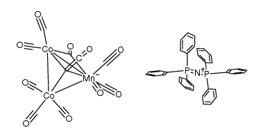{bis(triphenylphosphine)nitrogen}{manganese(cobalt)2(carbonyl)9(μ3-ketenylidene)} Structure