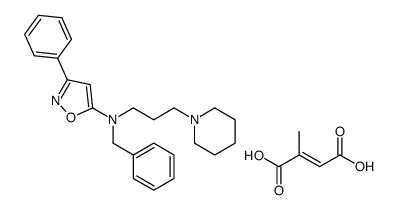N-benzyl-3-phenyl-N-(3-piperidin-1-ylpropyl)-1,2-oxazol-5-amine,(E)-2-methylbut-2-enedioic acid结构式