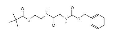 S-(2-(2-(((benzyloxy)carbonyl)amino)acetamido)ethyl) 2,2-dimethylpropanethioate Structure