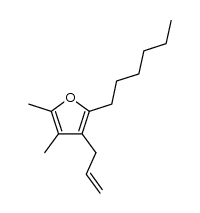 3-allyl-2-hexyl-4,5-dimethylfuran结构式