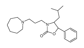 (4S,5S)-3-[3-(azepan-1-yl)propyl]-4-(2-methylpropyl)-5-phenyl-1,3-oxazolidin-2-one结构式