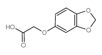 2-(1,3-benzodioxol-5-yloxy)acetic acid Structure