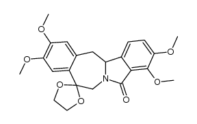 3,4,10,11-tetramethoxy-13,13a-dihydrospiro[benzo[4,5]azepino[2,1-a]isoindole-8,2'-[1,3]dioxolan]-5(7H)-one结构式
