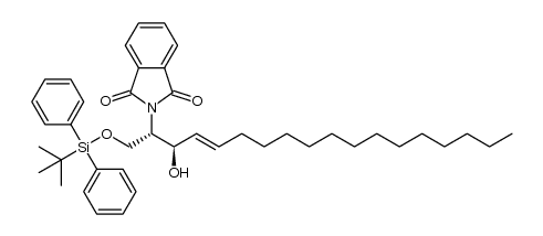 (2S,3R)-(4E)-1-(tert-butyldiphenylsilyloxy)-2-phthalimido-octadec-4-en-3-ol结构式