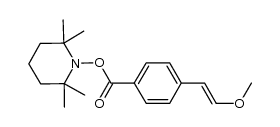 4-((E)-2-methoxy-vinyl)-benzoic acid 2,2,6,6-tetramethyl-piperidin-1-yl ester结构式