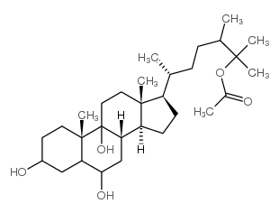 24-methylcholestane-3,6,9,25-tetrol-25-acetate Structure