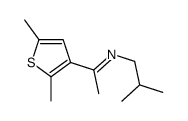 1-(2,5-dimethylthiophen-3-yl)-N-(2-methylpropyl)ethanimine结构式