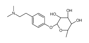(2S,3R,4R,5R,6S)-2-[4-[2-(dimethylamino)ethyl]phenoxy]-6-methyloxane-3,4,5-triol Structure