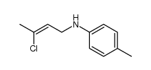 N-(3-chloro-but-2-enyl)-p-toluidine Structure