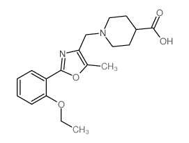 1-{[2-(2-Ethoxyphenyl)-5-methyl-1,3-oxazol-4-yl]-methyl}piperidine-4-carboxylic acid结构式