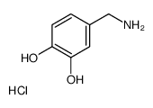 1,2-Benzenediol, 4-(aminomethyl)-, hydrochloride structure