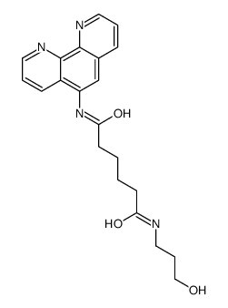 N-(3-hydroxypropyl)-N'-(1,10-phenanthrolin-5-yl)hexanediamide结构式