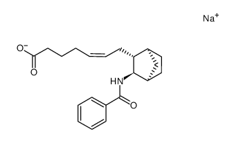 (5Z)-7-<3-endo-(benzoylamino)bicyclo<2.2.1>hept-2-exo-yl>heptenoic acid sodium salt结构式