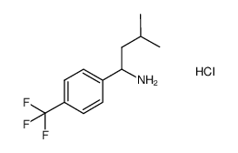 3-methyl-1-[4-(trifluoromethyl)phenyl]butan-1-amine hydrochloride结构式