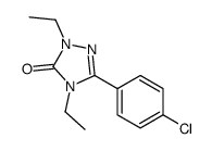 5-(4-chlorophenyl)-2,4-diethyl-1,2,4-triazol-3-one结构式