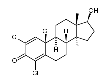 2,4,10β-trichloro-17β-hydroxyesra-1,4-dien-3-one Structure