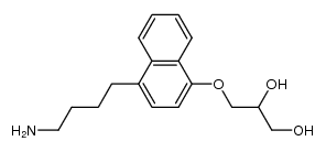 3-[4-(4-aminobutyl)naphthalen-1-yloxy]propane-1,2-diol Structure