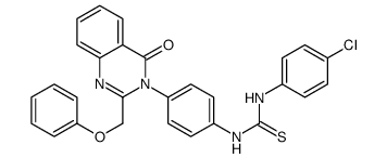 1-(4-chlorophenyl)-3-[4-[4-oxo-2-(phenoxymethyl)quinazolin-3-yl]phenyl]thiourea结构式