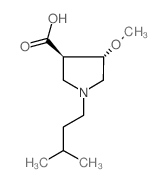(3R,4S)-4-methoxy-1-(3-methylbutyl)pyrrolidine-3-carboxylic acid(SALTDATA: FREE)结构式