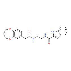 N-{2-[(3,4-Dihydro-2H-1,5-benzodioxepin-7-ylacetyl)amino]ethyl}-1H-indole-2-carboxamide picture