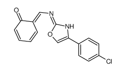 (6Z)-6-[[[4-(4-chlorophenyl)-1,3-oxazol-2-yl]amino]methylidene]cyclohexa-2,4-dien-1-one结构式