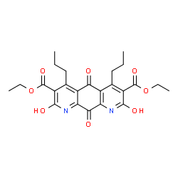1,2,5,8,9,10-Hexahydro-2,5,8,10-tetraoxo-4,6-dipropylpyrido[3,2-g]quinoline-3,7-dicarboxylic acid diethyl ester structure