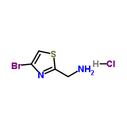 (4-溴噻唑-2-基)甲胺盐酸盐结构式