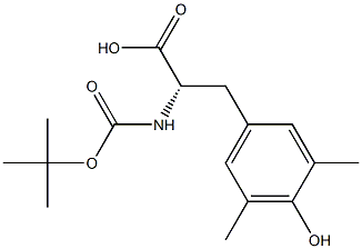 (S)-2-(tert-butoxycarbonylamino)-3-(4-hydroxy-3,5-dimethylphenyl)propanoic acid Structure