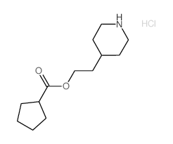 2-(4-Piperidinyl)ethyl cyclopentanecarboxylate hydrochloride结构式