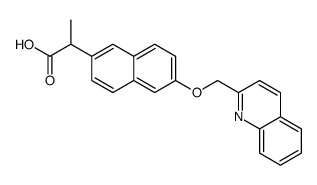 [S,(+)]-α-Methyl-6-(2-quinolinylmethoxy)-2-naphthaleneacetic acid structure