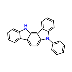 5,12-Dihydro-5-phenylindolo[3,2-a]carbazole structure