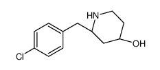 (2R,4R)-2-[(4-chlorophenyl)methyl]piperidin-4-ol Structure