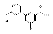 3-fluoro-5-[3-(hydroxymethyl)phenyl]benzoic acid Structure