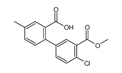 2-(4-chloro-3-methoxycarbonylphenyl)-5-methylbenzoic acid结构式