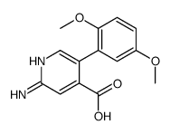 2-amino-5-(2,5-dimethoxyphenyl)pyridine-4-carboxylic acid结构式