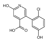 5-(2-chloro-5-hydroxyphenyl)-2-oxo-1H-pyridine-4-carboxylic acid结构式