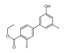 ethyl 2-fluoro-4-(3-hydroxy-5-methylphenyl)benzoate结构式