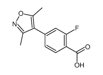 4-(3,5-dimethyl-1,2-oxazol-4-yl)-2-fluorobenzoic acid结构式