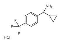 (R)-1-Cyclopropyl-1-[4-(trifluoromethyl)phenyl]methanamine hydroc hloride (1:1) Structure