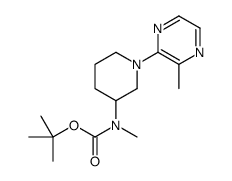 Methyl-[1-(3-methyl-pyrazin-2-yl)-piperidin-3-yl]-carbamic acid tert-butyl ester结构式