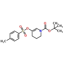 5-(Toluene-4-sulfonyloxy)-3,4-dihydro-2H-pyridine-1-carboxylic acid tert-butyl ester结构式