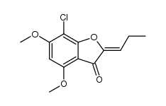 (Z)-7-chloro-4,6-dimethoxy-2-(1-propylidene)-3(2H)-benzofuranone结构式