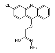 2-(3-chloroacridin-9-yl)sulfanylacetohydrazide结构式