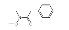 N-methoxy-N-methyl-2-(4-methylphenyl)acetamide结构式